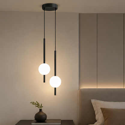 RoyaleGlow Modern LED Globe Pendant Light for Bedroom, Dining, Living Room & Kitchen Island
