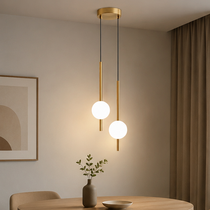 RoyaleGlow Modern LED Globe Pendant Light for Bedroom, Dining, Living Room & Kitchen Island