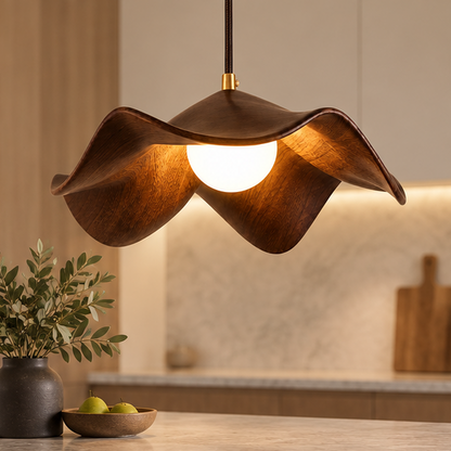 RoyaleGlow Floral Resin Petal Pendant Light - Modern Hanging Lamp for Dining, Bedroom