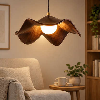 RoyaleGlow Floral Resin Petal Pendant Light - Modern Hanging Lamp for Dining, Bedroom