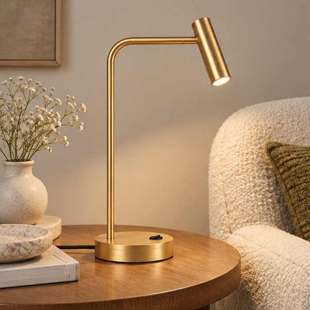 RoyaleGlow Modern Metal Task Table Lamp - Adjustable Desk Light for Office