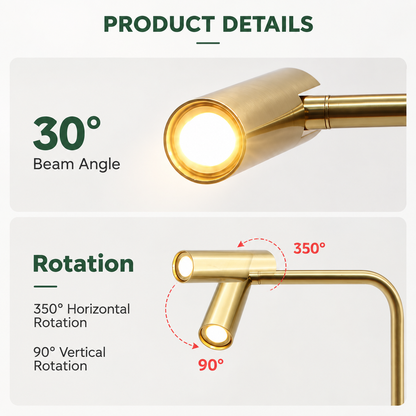 RoyaleGlow Modern Metal Task Table Lamp - Adjustable Desk Light for Office