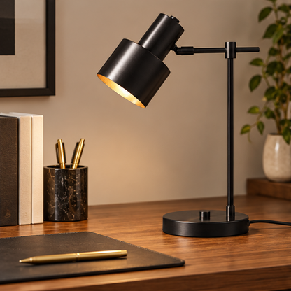 Royelux Adjustable Cylinder Task Table Lamp for Modern Office Desk Lighting