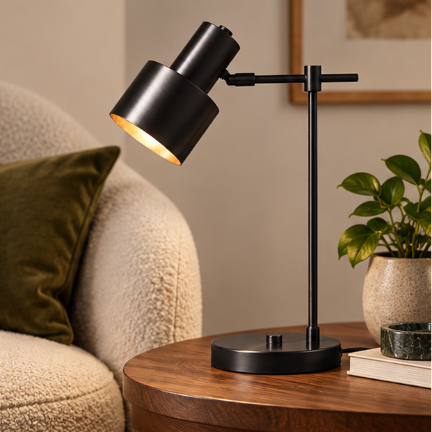 Royelux Adjustable Cylinder Task Table Lamp for Modern Office Desk Lighting