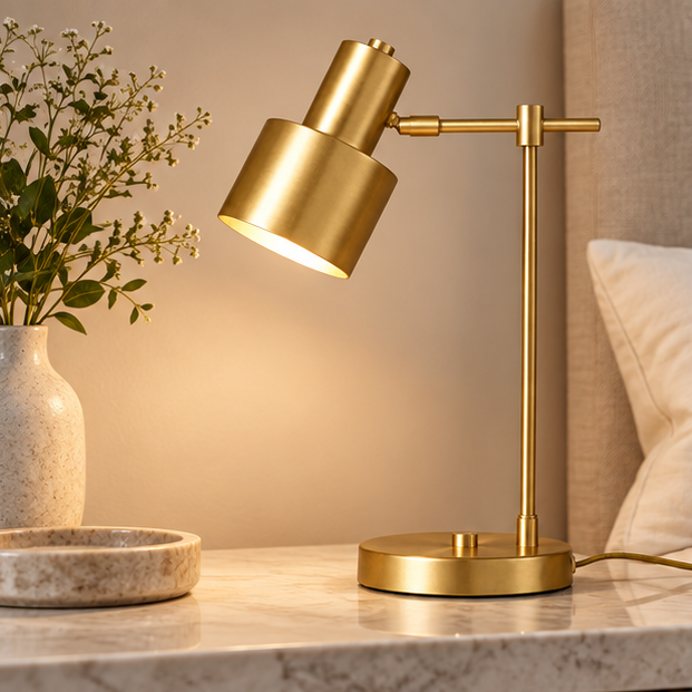 Royelux Adjustable Cylinder Task Table Lamp for Modern Office Desk Lighting