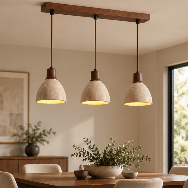 LuxRoyale Three Light Linear Pendant Chandelier for Kitchen Island, Dining, Living Room