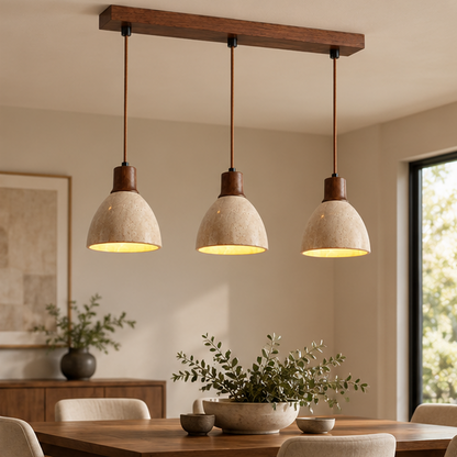 LuxRoyale Three Light Linear Pendant Chandelier for Kitchen Island, Dining, Living Room