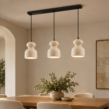 RoyaleGlow Modern Three Light Linear Pendant Chandelier For Kitchen Island