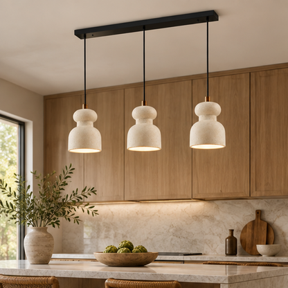 RoyaleGlow Modern Three Light Linear Pendant Chandelier For Kitchen Island