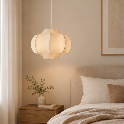 Royelux Lotus Silk Pendant Light Modern Zen Hanging Lamp