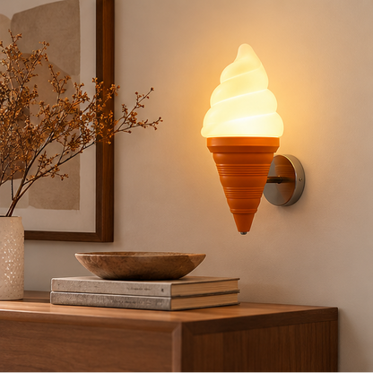 RoyaleGlow Kids Ice Cream Wall Lamp LED Bedroom Sconce Fixture