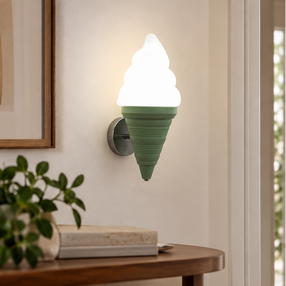 RoyaleGlow Kids Ice Cream Wall Lamp LED Bedroom Sconce Fixture