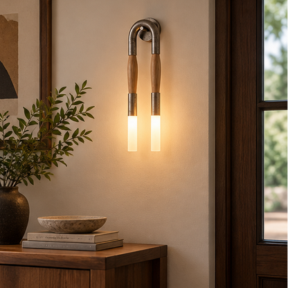 Royelux Modern Double Head LED Wall Sconce Adjustable Metal Light Fixture