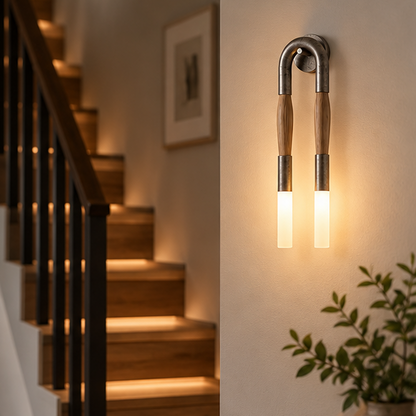 Royelux Modern Double Head LED Wall Sconce Adjustable Metal Light Fixture