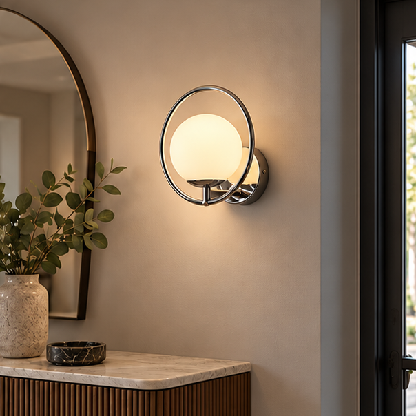 Royelux Modern Glass Globe Chandelier-Ceiling Light Fixture