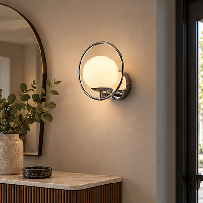 Royelux Modern Glass Globe Chandelier-Ceiling Light Fixture