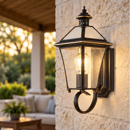 RoyaleGlow IP65 Waterproof Outdoor Wall Sconce - Modern Garden Lantern