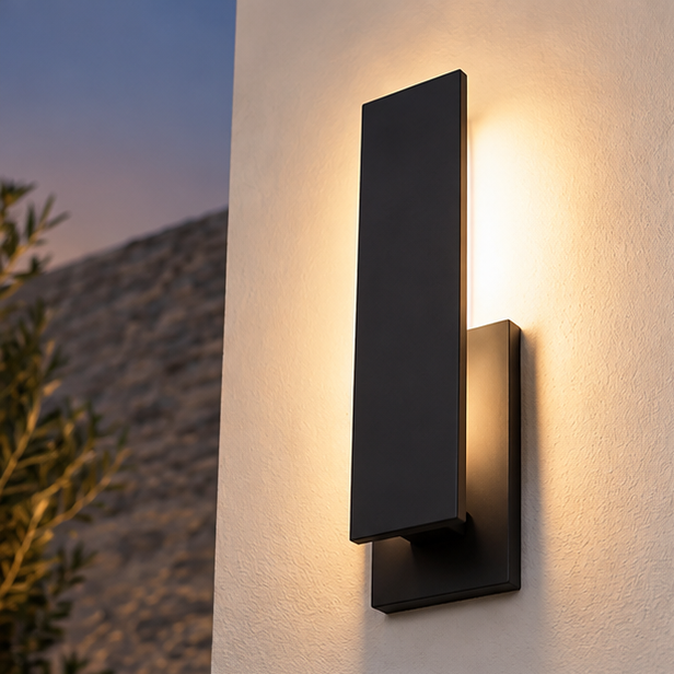 RoyaleGlow Modern Outdoor LED Wall Light Weatherproof Aluminum Fixture