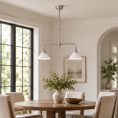 LuxRoyale Modern Linear Pendant Light - Kitchen Island Brass Fixture