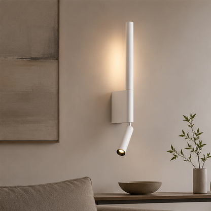Royelux Adjustable Bedside Reading Lamp - Modern Minimalist Aluminum LED Wall Sconce