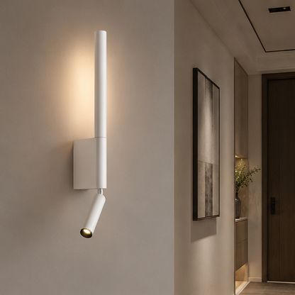 Royelux Adjustable Bedside Reading Lamp - Modern Minimalist Aluminum LED Wall Sconce