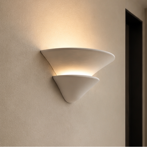 LuxRoyale Modern Gypsum Up Down Wall Sconce Light for Hallway Living Room Decor