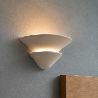 LuxRoyale Modern Gypsum Up Down Wall Sconce Light for Hallway Living Room Decor