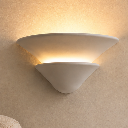 LuxRoyale Modern Gypsum Up Down Wall Sconce Light for Hallway Living Room Decor