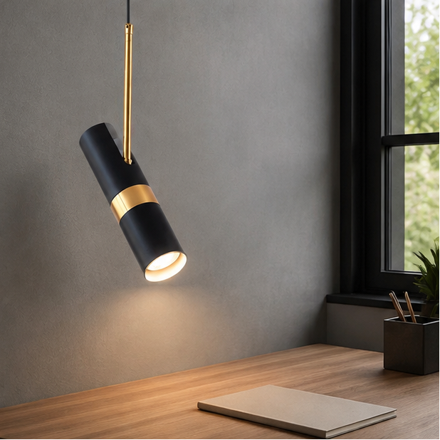 RoyaleGlow Modern Cylinder Pendant Light for Kitchen Island