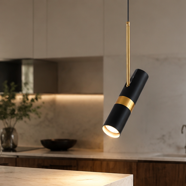 RoyaleGlow Modern Cylinder Pendant Light for Kitchen Island