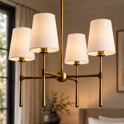 RoyaleGlow Modern Chandelier Hanging Light Fixture Metal LED Dining Room