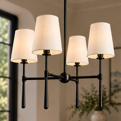 RoyaleGlow Modern Chandelier Hanging Light Fixture Metal LED Dining Room