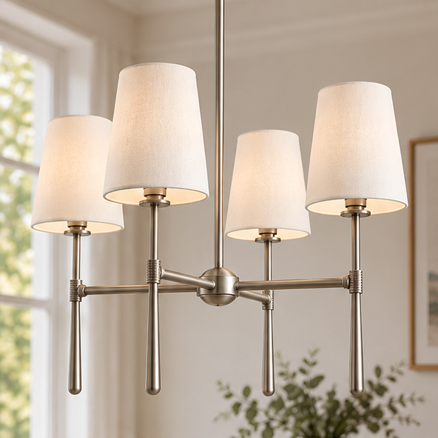 RoyaleGlow Modern Chandelier Hanging Light Fixture Metal LED Dining Room
