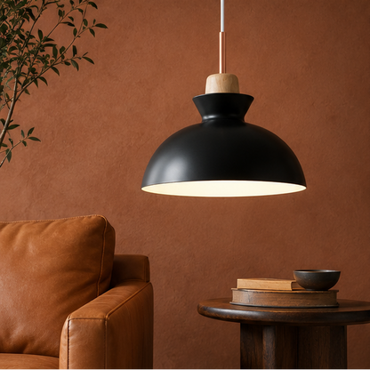 RoyaleGlow Scandinavian Wood Pendant Light – Modern Timber Ceiling Lamp