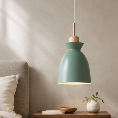 RoyaleGlow Scandinavian Wood Pendant Light – Modern Timber Ceiling Lamp