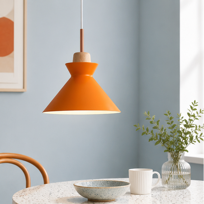 RoyaleGlow Scandinavian Wood Pendant Light – Modern Timber Ceiling Lamp