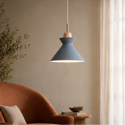 RoyaleGlow Scandinavian Wood Pendant Light – Modern Timber Ceiling Lamp