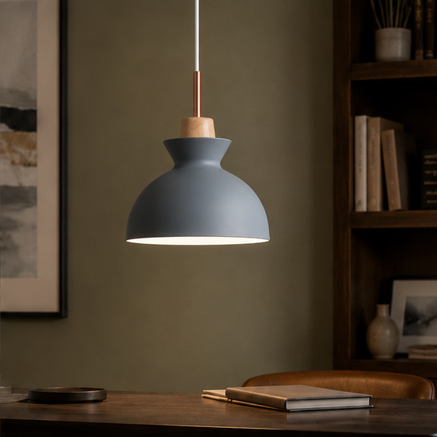RoyaleGlow Scandinavian Wood Pendant Light – Modern Timber Ceiling Lamp