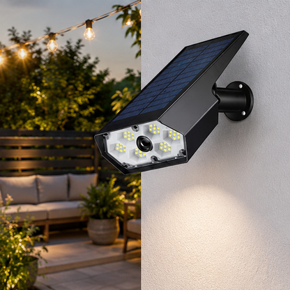 LuxRoyale Solar Light 90 Degree Adjustable Downlight, IP65 Outdoor LED Warm, Cool Light