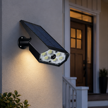 LuxRoyale Solar Light 90 Degree Adjustable Downlight, IP65 Outdoor LED Warm, Cool Light