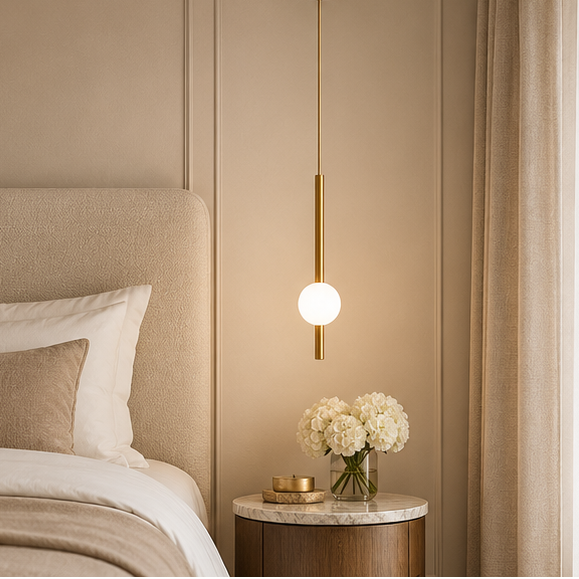 LuxRoyale Modern Minimalist Pendant Light - Hanging Lamp  for Restaurant,  Bedroom, Dining