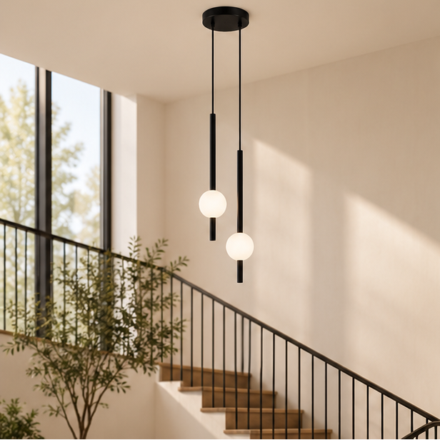 LuxRoyale Modern Minimalist Pendant Light - Hanging Lamp  for Restaurant,  Bedroom, Dining