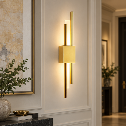 RoyaleGlow Modern LED Wall Sconce Light Fixture-Gold Nordic Indoor Lamp for Bedroom