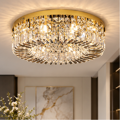 RoyaleGlow Luxury Crystal Ring Chandelier for Living Room & Dining Room Lighting