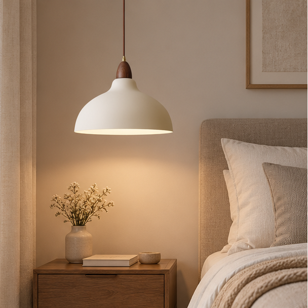 RoyaleGlow Modern Wood And Metal Pendant Light For Kitchen Island