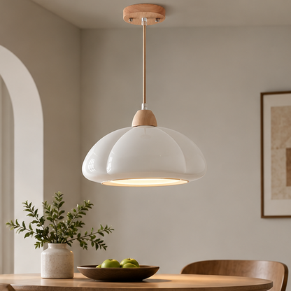 RoyaleGlow Retro Glass Pumpkin Pendant Light-Hanging Ceiling Lamp For Kitchen & Dining