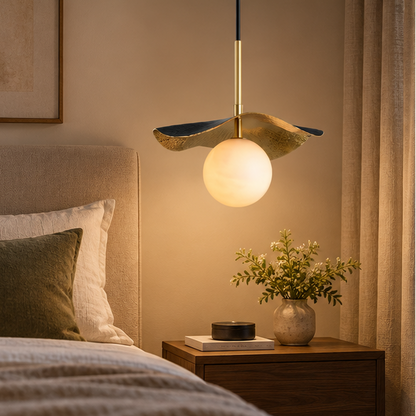 LuxRoyale Modern Alabaster Globe Pendant Light - Elegant Contemporary Design