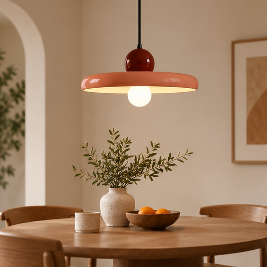 RoyaleGlow Retro Iron Pendant Light - Modern Glass Hanging Lamp for Dining, Bedroom