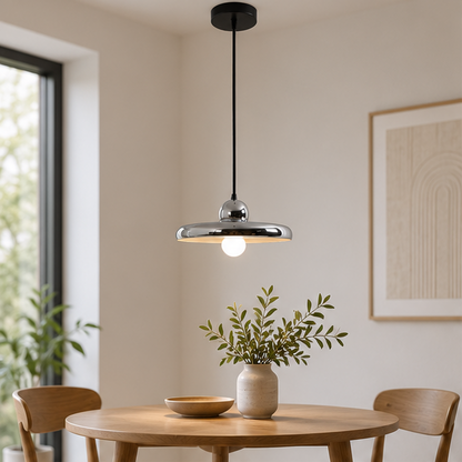 RoyaleGlow Retro Iron Pendant Light - Modern Glass Hanging Lamp for Dining, Bedroom