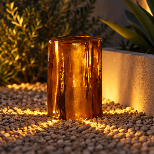 RoyaleGlow Outdoor Tree Stump Accent Lamp - Weather Resistant Garden Light